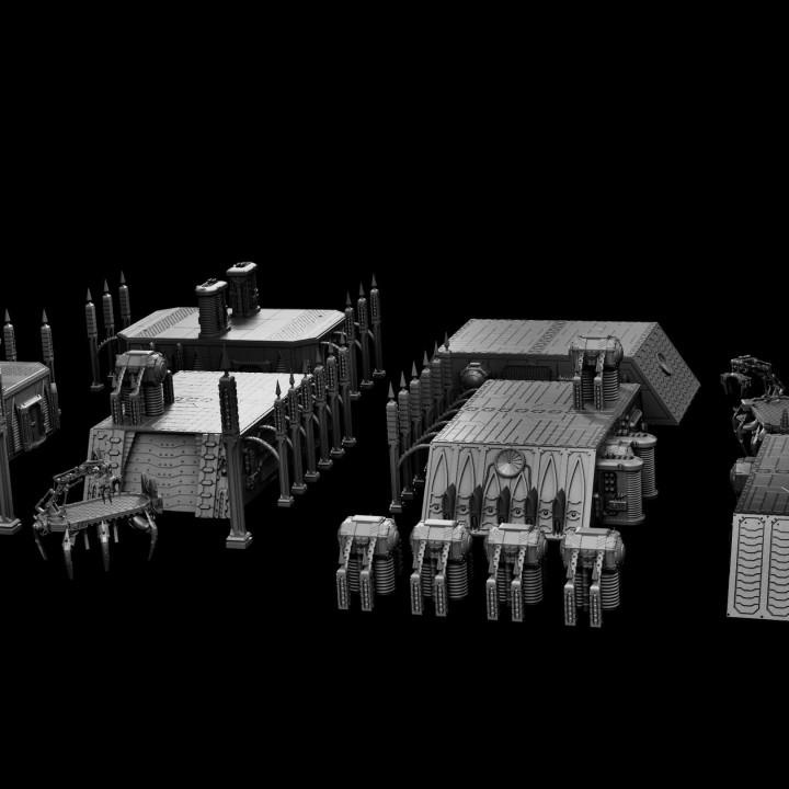 Imperial Bunker Terrain, Cargo Loader And Diorama Pieces image