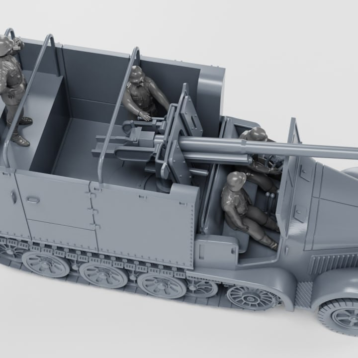 メーカー 3D Auf (r) 36 Pak 7.62cm - Sd.Kfz.6/3 Half-track Printable その他