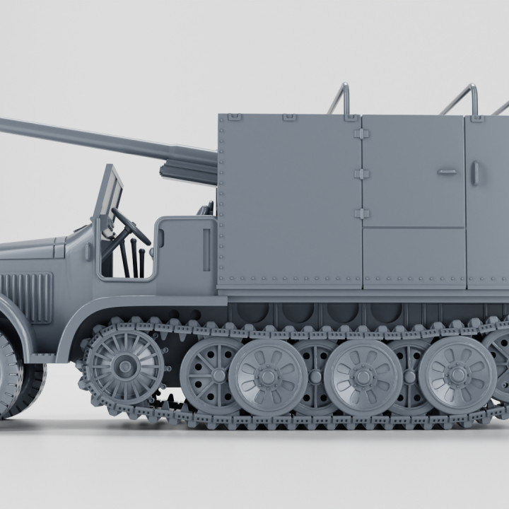 3D Printable Half-track Sd.Kfz.6/3 - 7.62cm Pak 36 (r) Auf