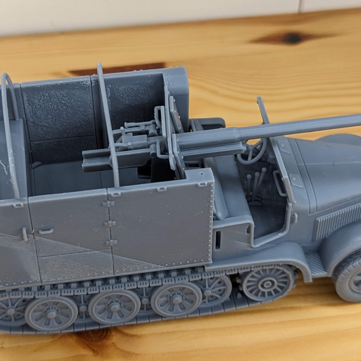 3D Printable Half-track Sd.Kfz.6/3 - 7.62cm Pak 36 (r) Auf