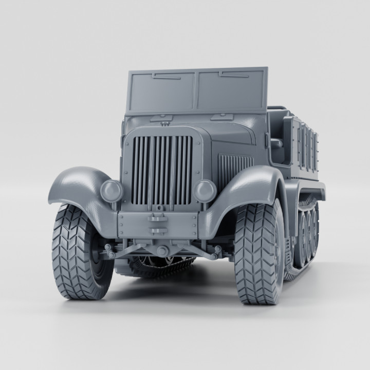 3D Printable Half-track Sd.Kfz.6 Zugkraftwagen 5t + Crewmen