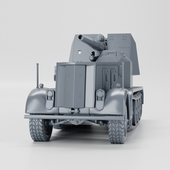 3D Printable Halftrack Sd.Kfz.8 8.8cm Flak 18 (Sf.) auf Schwere