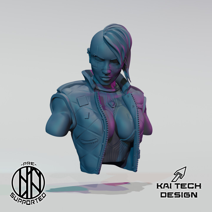 Cyber girl bust - Lila image