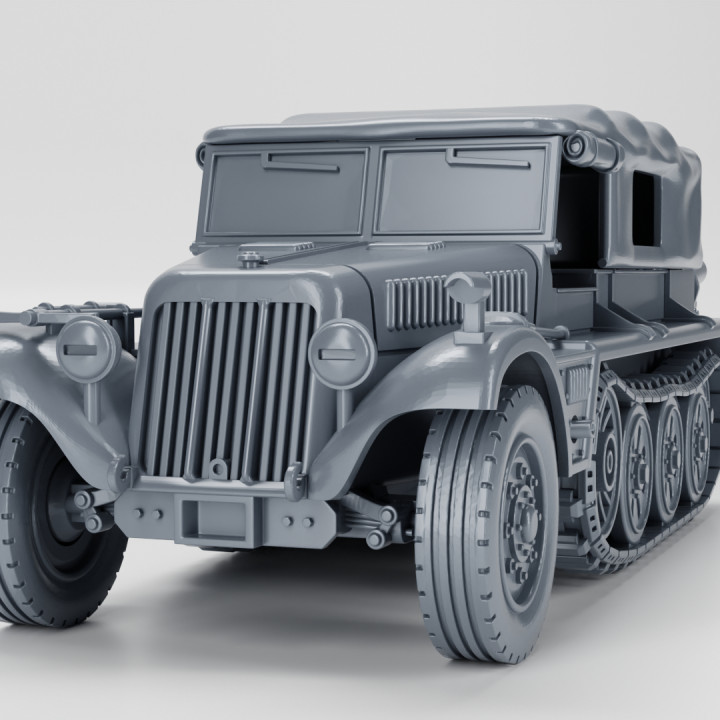 D Printable Half Track Sd Kfz Demag With Cm Nebelwerfer