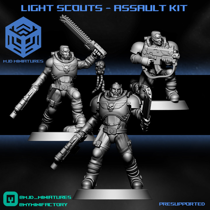 Space Warriors - Light Scouts - Assault kit - PRESUPPORTED modular pack image
