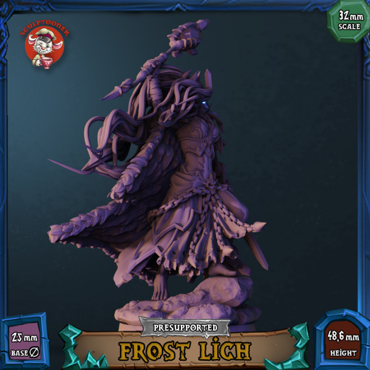 Frost Lich - 32mm scale pre-supported miniature