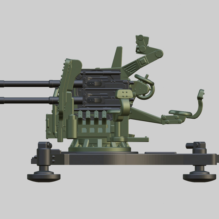 Anti-aircraft gun 20mm Flakvierling 38 + Gun operator (Germany, WW2) image