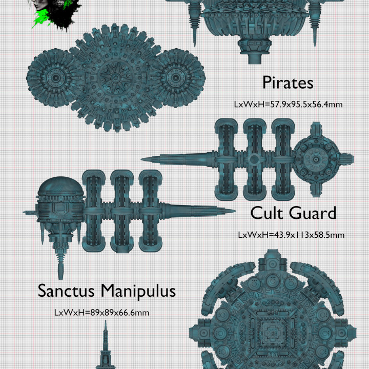 3D Printable Pirate Space Station (Solar Drift) by ZBSminiatures