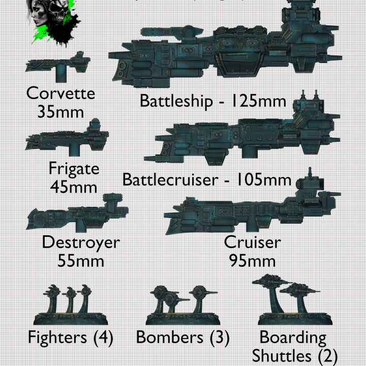 3D Printable Sanctus Manipulus fleet (Solar Drift) by ZBSminiatures