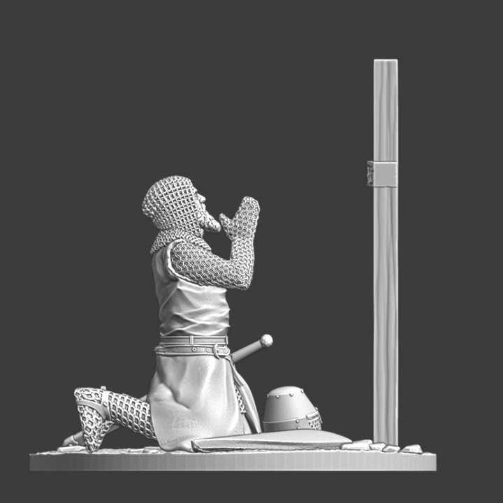 3D Printable Medieval crusader knight praying by Northern Crusades ...