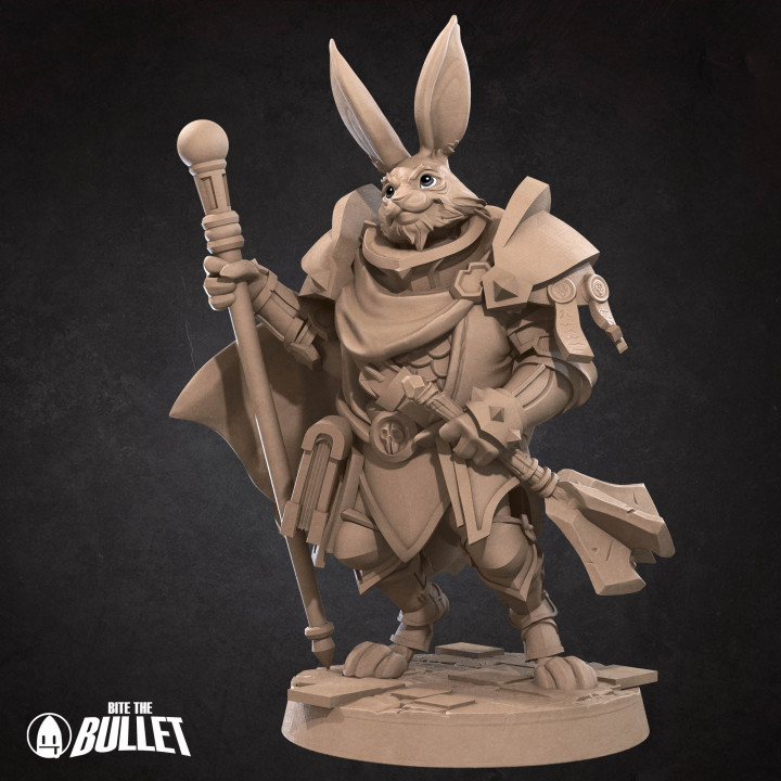 3D Printable Harengon Cleric By Bite The Bullet