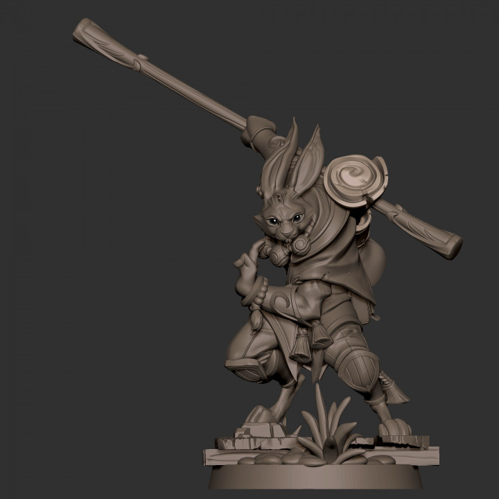 3D Printable Harengon Monk By Bite The Bullet