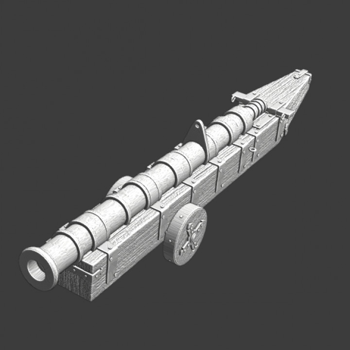 Medieval naval cannon - historical gunpowder artillery image