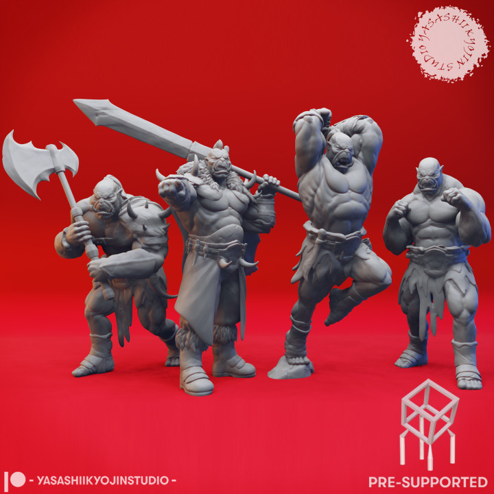 Clan of Orcs - Tabletop Miniatures (Pre-Supported) image