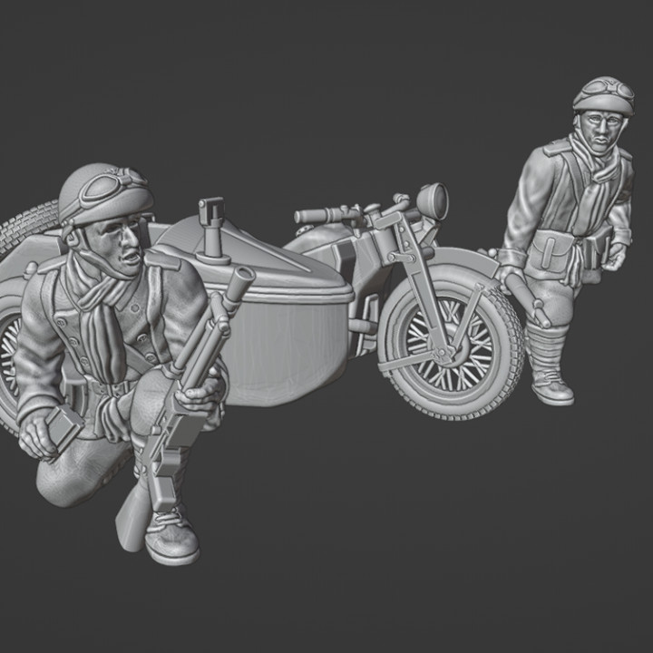 28mm dismounted dragons portes and sidecar image