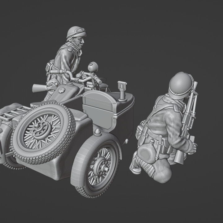28mm dismounted dragons portes and sidecar image