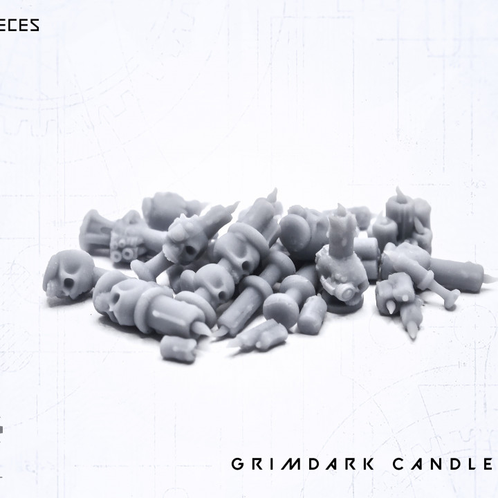 Imperial Grimdark Candle Set - for Wh40k