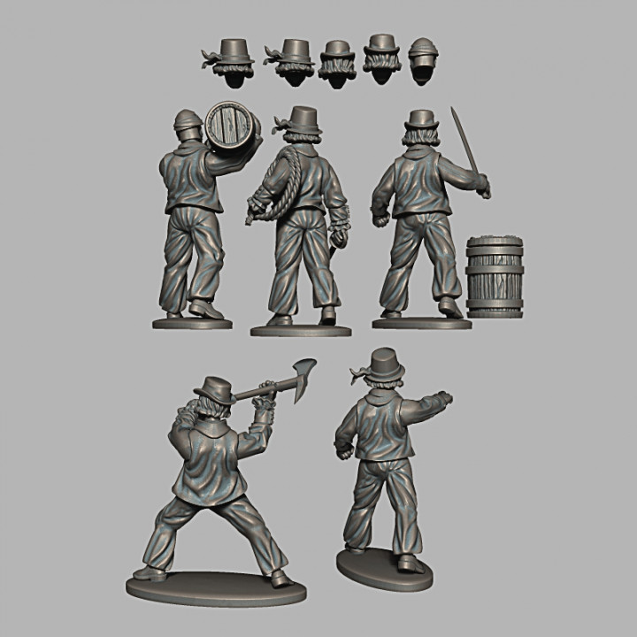 3D Printable Napoleonic British Sailors by Wargames Atlantic