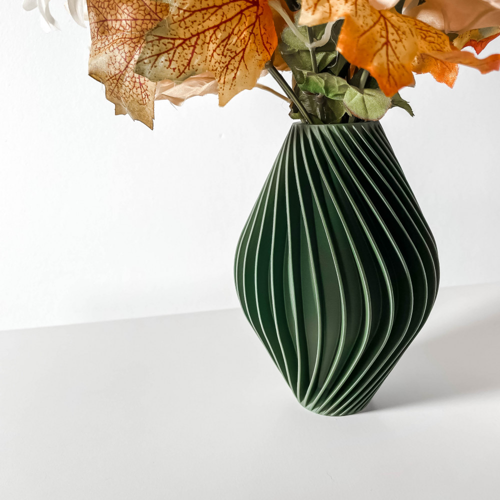 3D Printable The Vati Vase, Modern and Unique Home Decor for Dried and  Preserved Flower Arrangement | STL File by MODERN MACHINE, image size:1000x1000