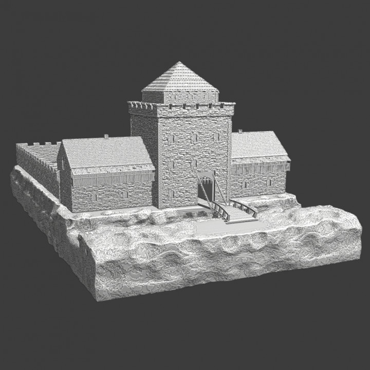 Medieval Norwegian Castle "Sverresborg" - wargaming model image