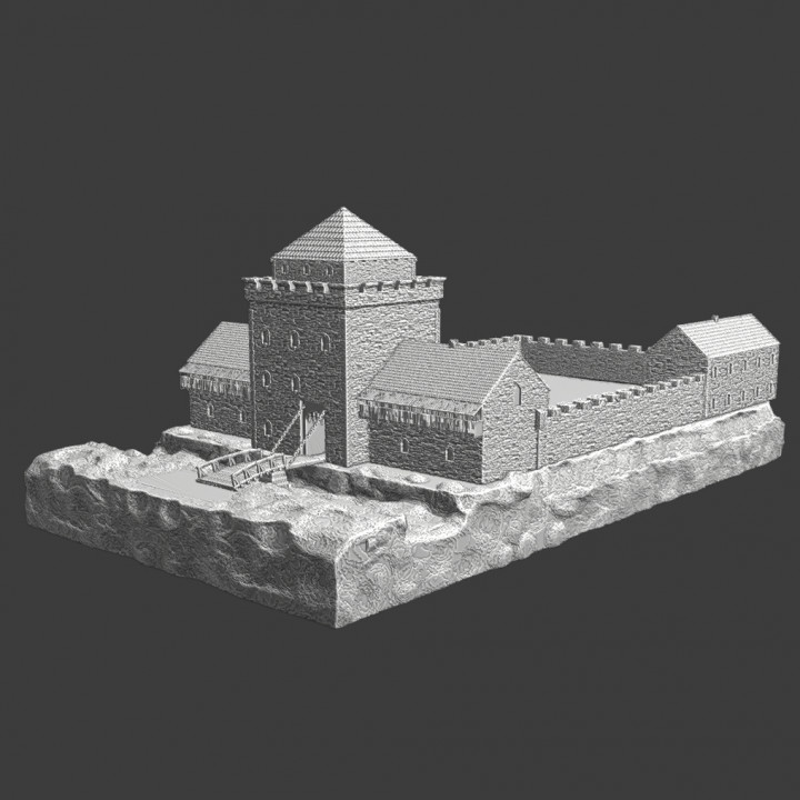 Medieval Norwegian Castle "Sverresborg" - wargaming model image