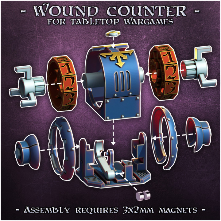 Wound Counter for Tabletop War Games image