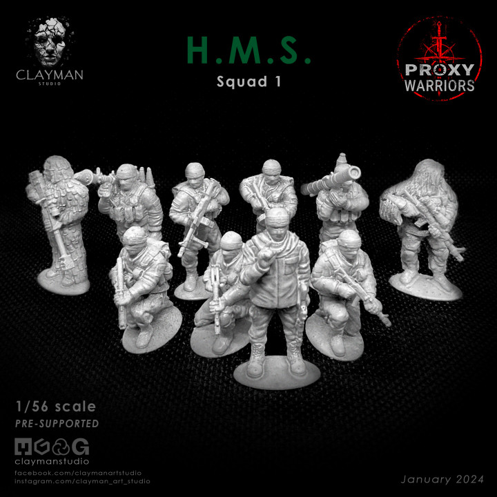 HMS Squad 1 – 1/56 scale image