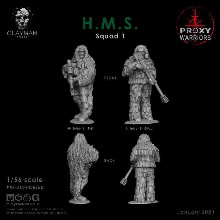 HMS Squad 1 – 1/56 scale image