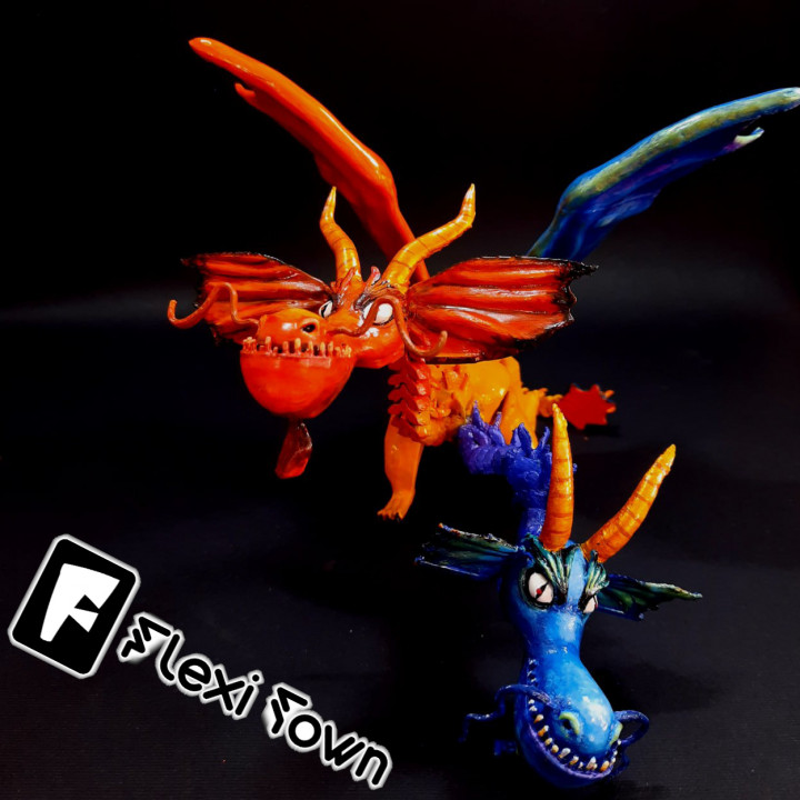 Flexi Print-in-Place Two-Headed Dragon Wu and Wei image