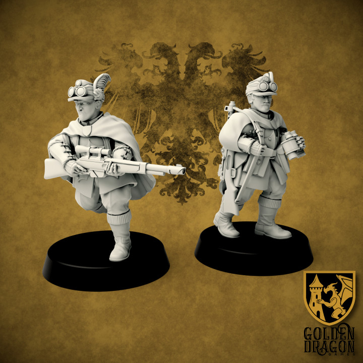 3D Printable Holy Roman Empire - Scharfschütze Teams by Golden