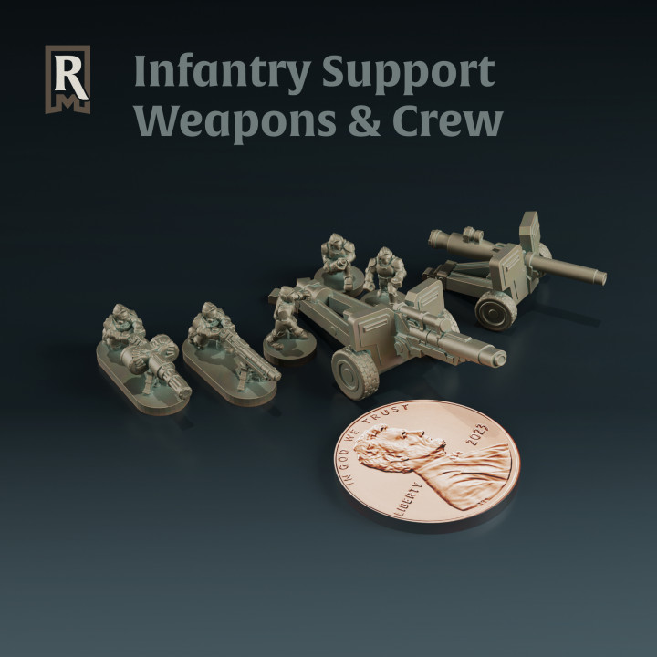 SciFi Infantry Support Weapons & Crew image