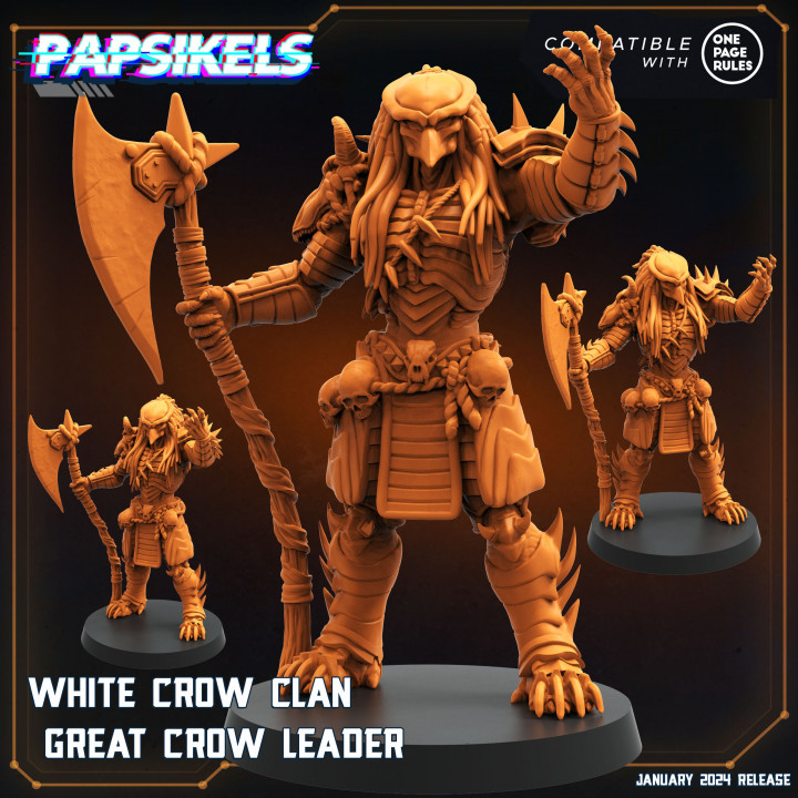 WHITE CROW CLAN GREAT CROW LEADER image
