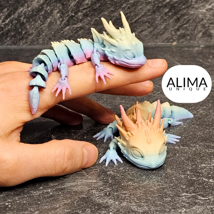 cute little baby dragon - articulated image