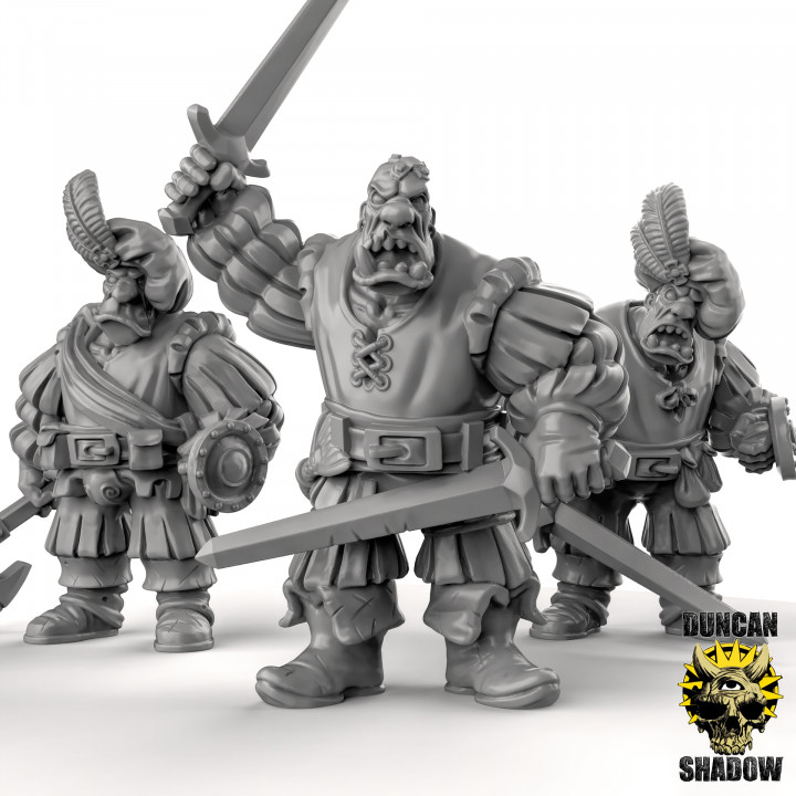 Empire Ogres with Hand Weapons (Pre Supported) image