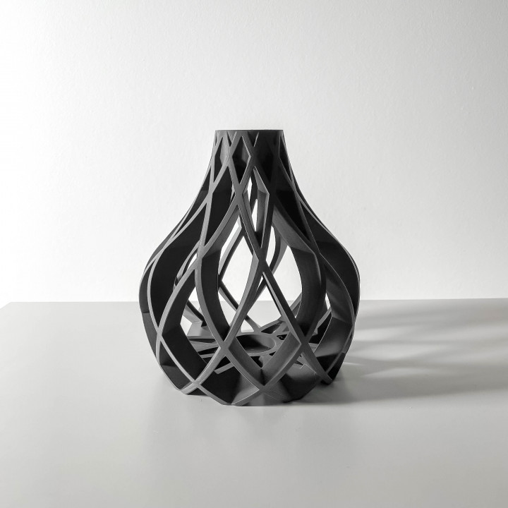 The Vukan Vase, Modern and Unique Home Decor for Dried and Preserved Flower Arrangement  | STL File image