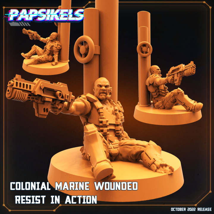 COLONIAL MARINE WOUNDED RESIST IN ACTION image