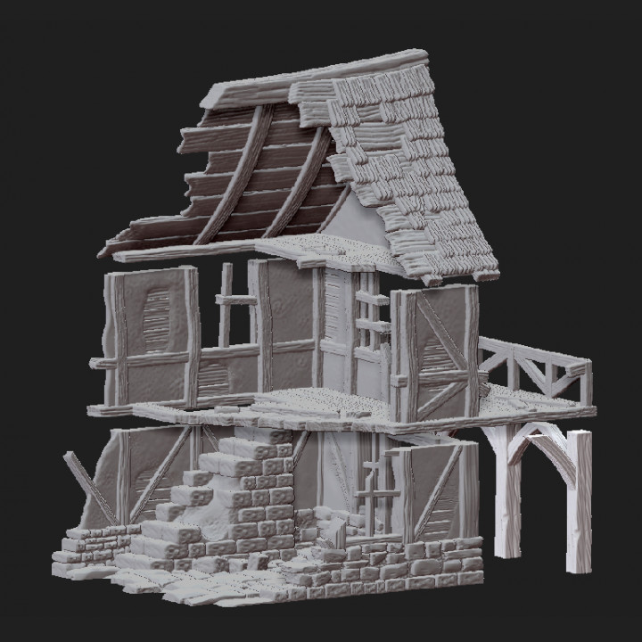 Ruined Tudor Style House 5