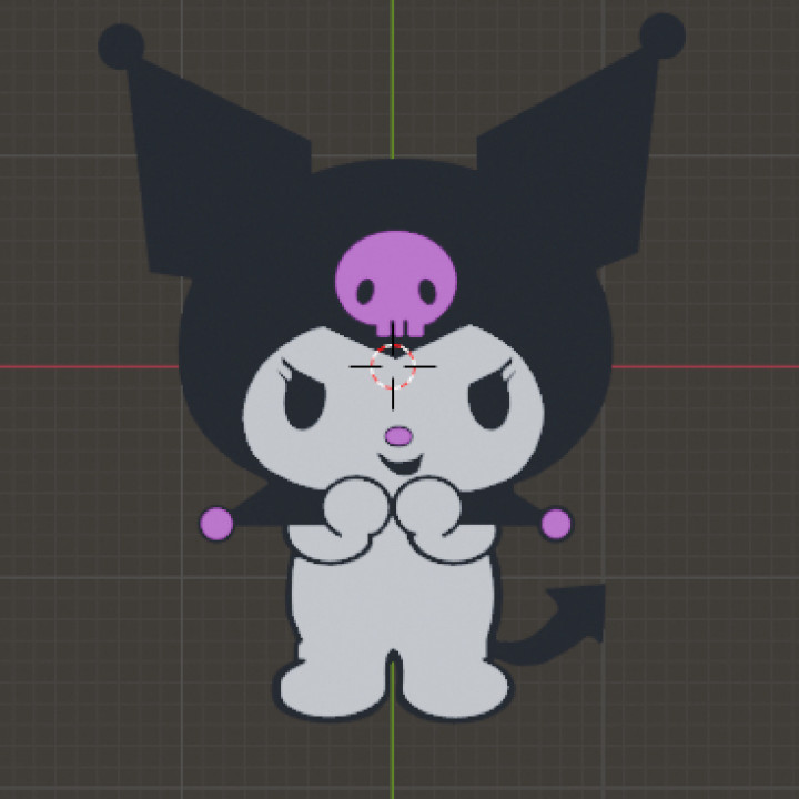 3d printable kuromi keychain by bashar blus