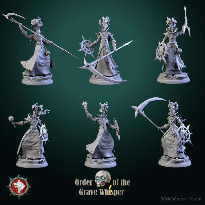Firehead cultists set 6 miniatures 32 mm pre-supported image