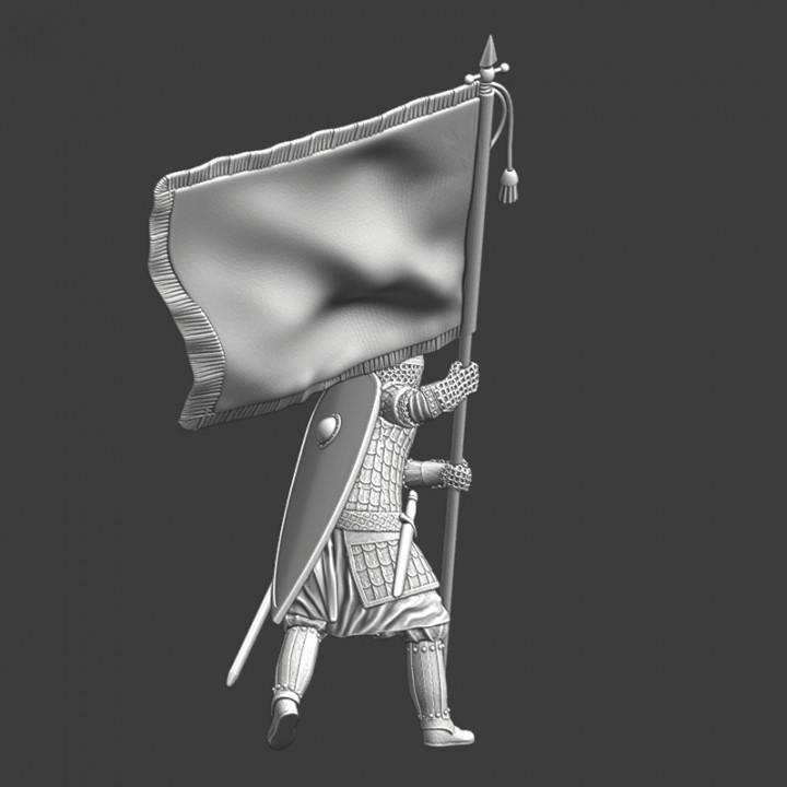 Medieval Kievan Rus Warrior with large banner image