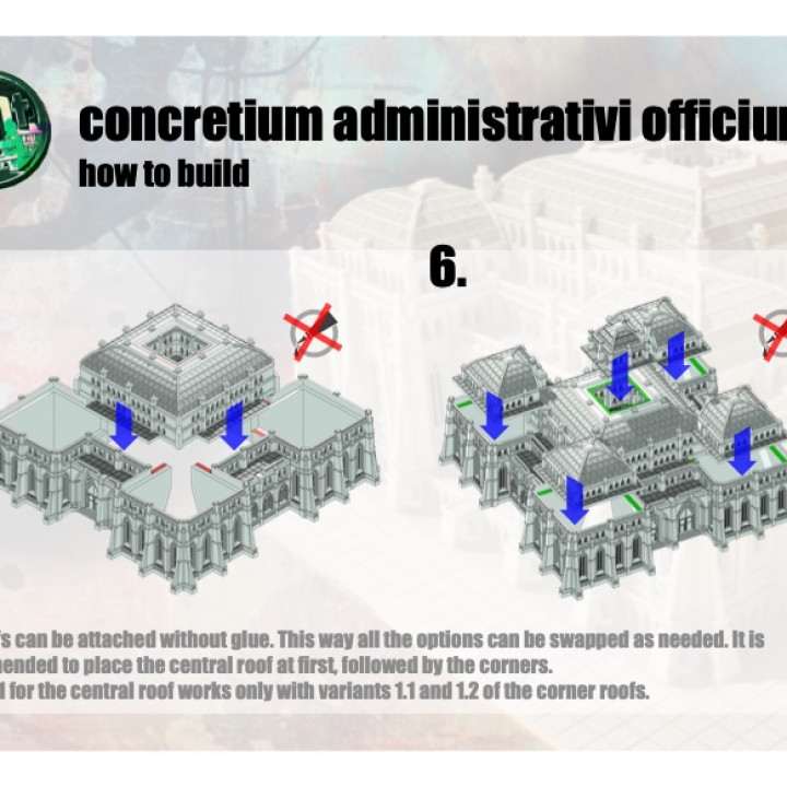 administrative building complex for  6-10mm wargames - administrativi officium