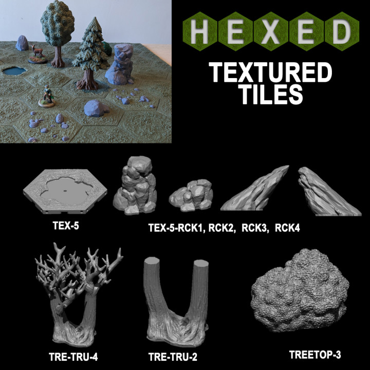Hexed Terrain Textured Tiles - Terrain Core Pack image