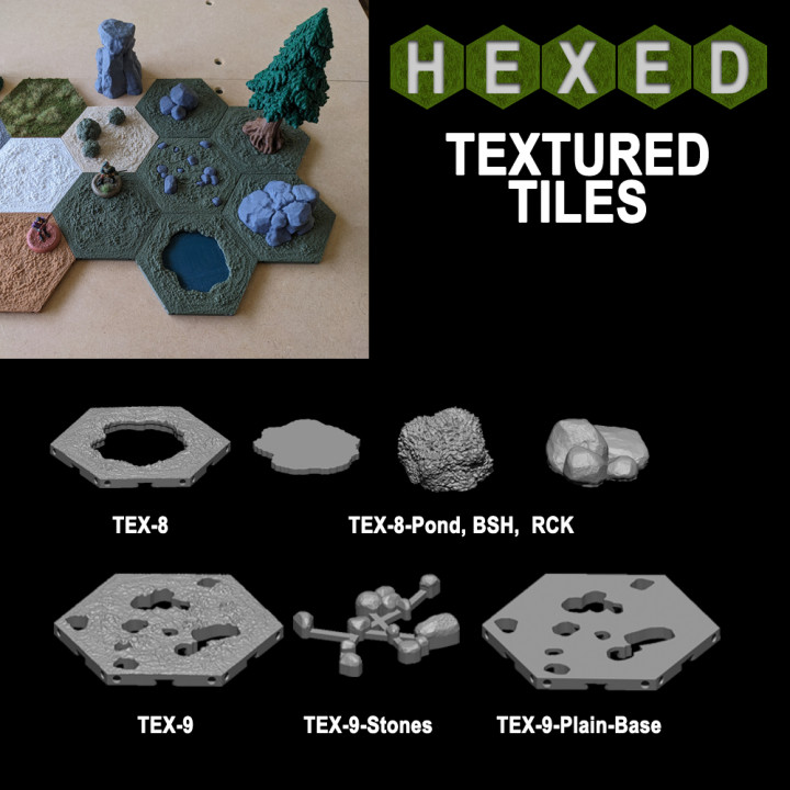 Hexed Terrain Textured Tiles - Terrain Core Pack image