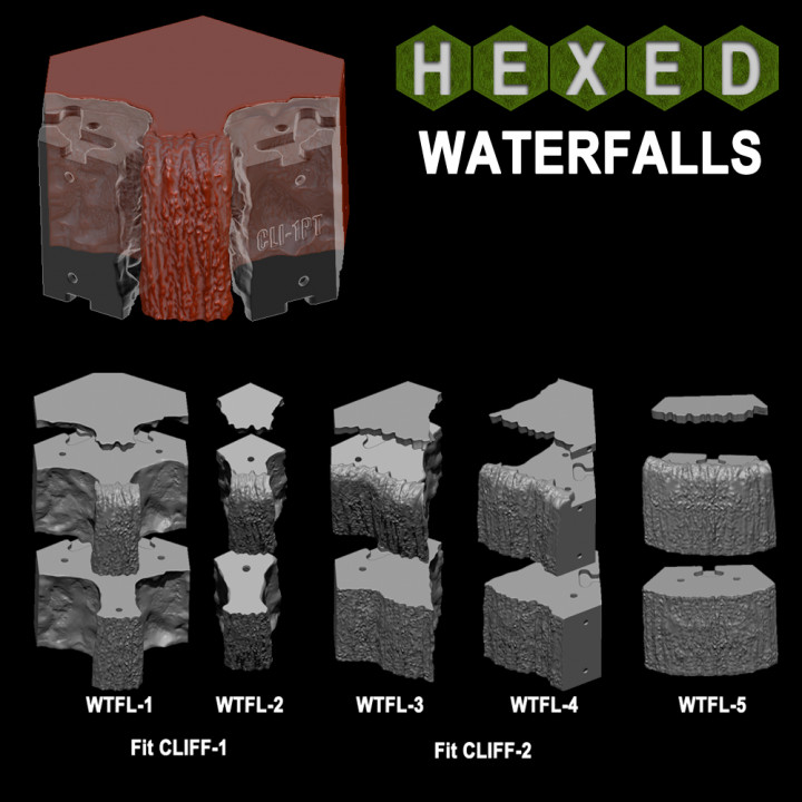 Hexed Terrain Waterfalls