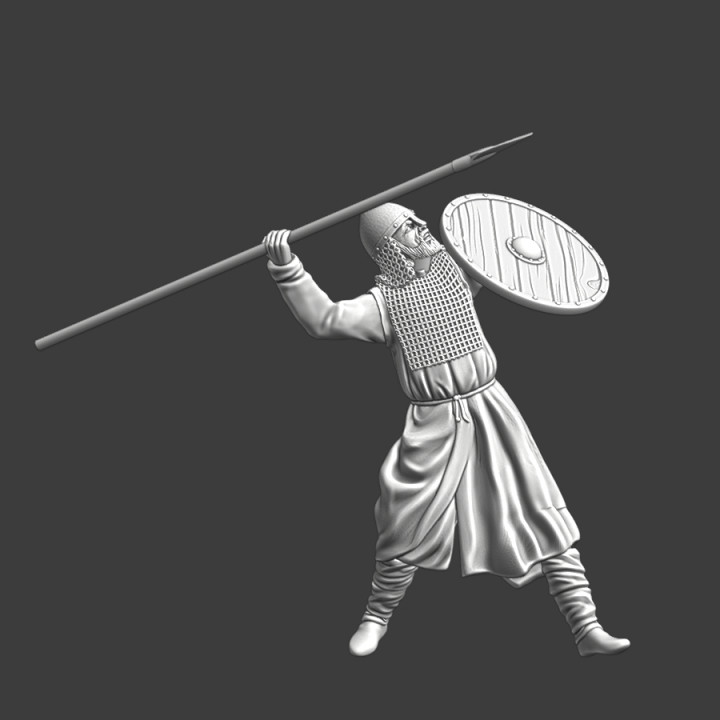Viking warrior - throwing spear image