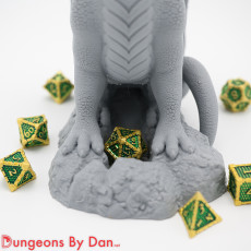 Picture of print of Om Nom Dragon Dice Tower - SUPPORT FREE!