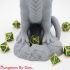 Om Nom Dragon Dice Tower - SUPPORT FREE! print image