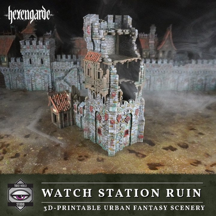 3D Printable Watch Station Ruin by Tired World Studio