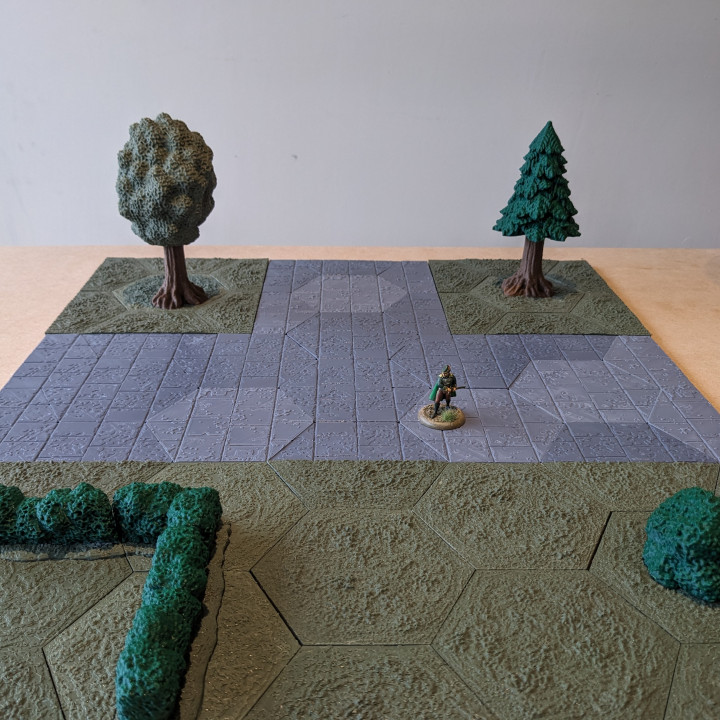 Hexed Terrain Flagstone Floors