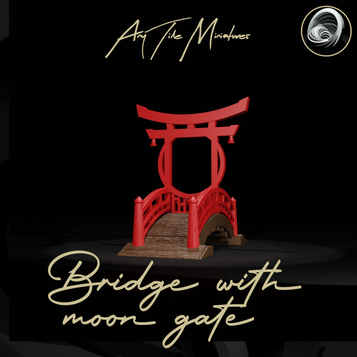 Japanese Bridge with Moon Gate image